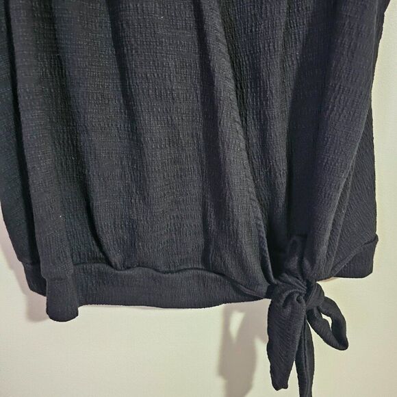 EUC UNIVERSAL THREAD GOODS BLACK SURPLICE TANK TOP SLEEVELESS SIZE LARGE - Picture 5 of 11